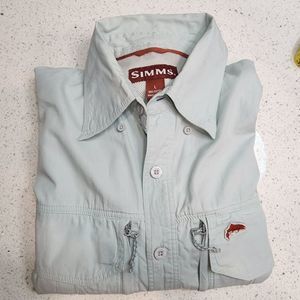 Simms button down fishing outdoor vented shirt